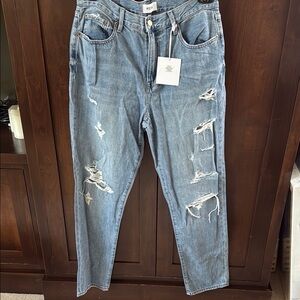 Pistola Blue Boyfriend Jeans Distressed Relaxed Fit